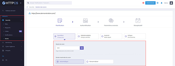 Ajouter un scan HTTPCS