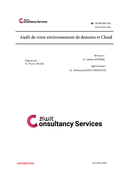 Rapport audit de votre environnement de données et Cloud