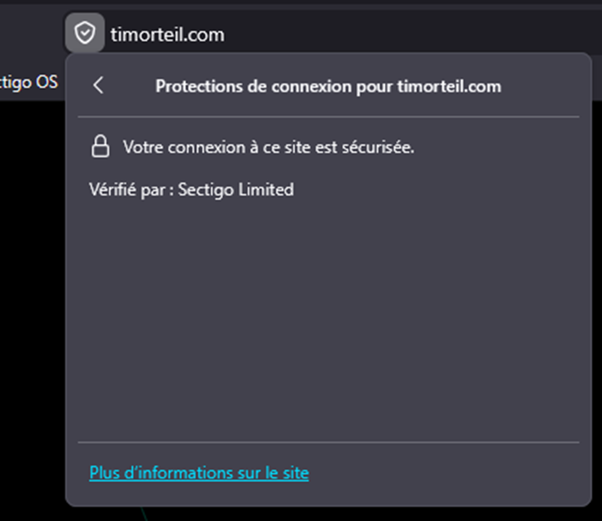 Vérification du SSL dans le navigateur